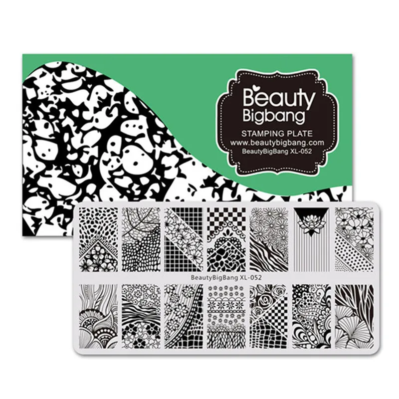 BeautyBigBang штамповки пластины для ногтей цветок бабочка кружева тема ногтей штамп пластины формы девушки листья изображения дизайн ногтей 6*12 см трафареты