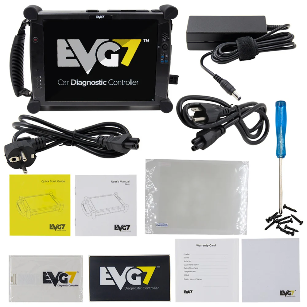 EVG7 ноутбук OBD2 Диагностический авто инструмент планшет бесплатное программное обеспечение для Scania/VAG/C4 Star/ICOM NEXT/MDI/ODIS/MINI VCI TIS Techstream