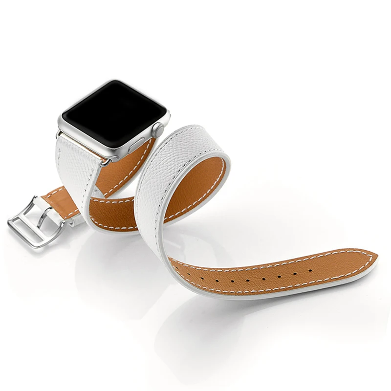 URVOI двойной тур группа для Apple Watch series 5 4 321 ремешок iwatch ремень высокого качества из