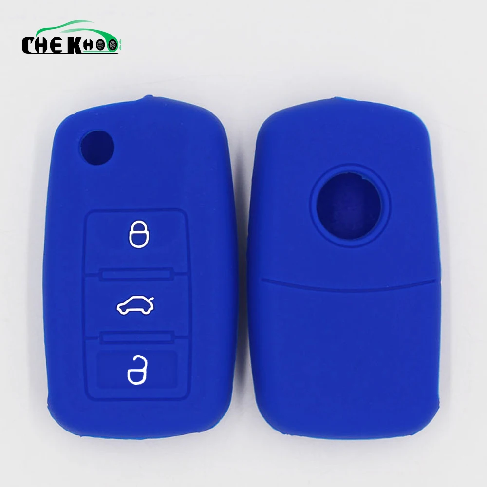 Модный силиконовый чехол для автомобильного ключа VW Golf Bora Jetta POLO GOLF Passat Skoda Octavia A5