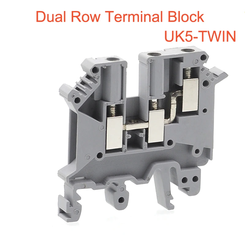 Din рейка двухрядные клеммные блоки UK5 TWIN винтовой тип провода электрические