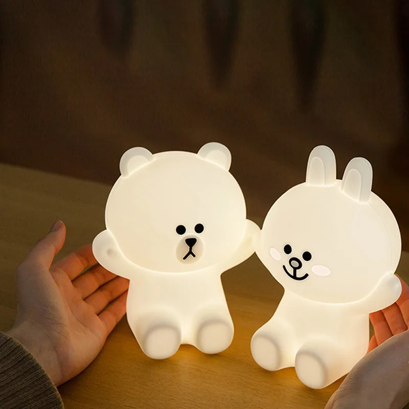 

Night Light Novel Cute Bear Mini LED Home Baby Lamp Rechargeable UEB Led Lights For Birthday Christmas Gift