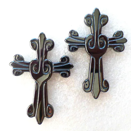 (2 шт./лот) оптовая продажа Подвеска из натурального резного гематитового Креста