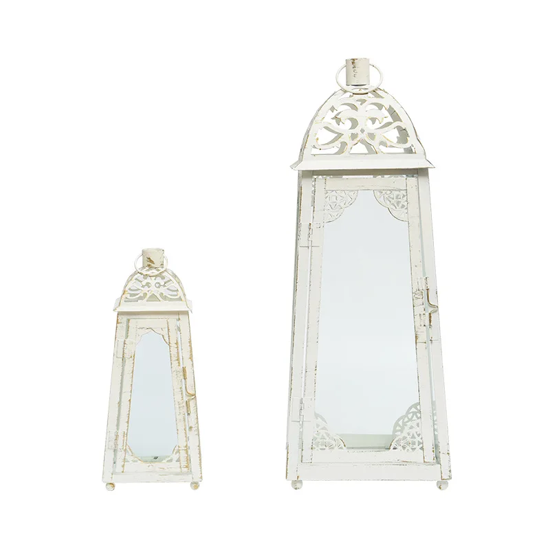 Пинни Европейская классическая стеклянная железная подставка для свечей полый