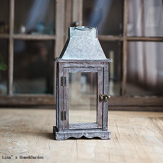 Маленькие декоративные стеклянные панели Цинковый верхний ураган винтажный