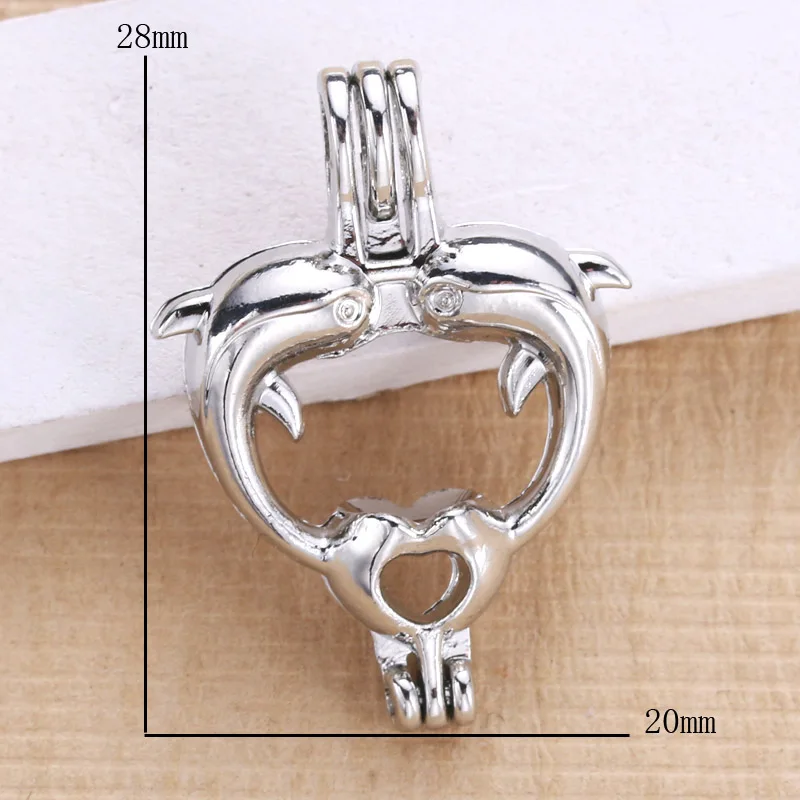 Посеребренное ожерелье в форме сердца с дельфином модное для ювелирных изделий