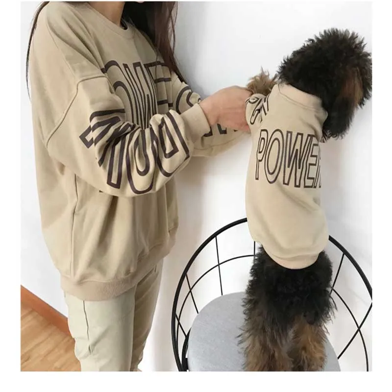 2018 весенне-осенний наряд для родителей и ребенка модная одежда собак плюшевый