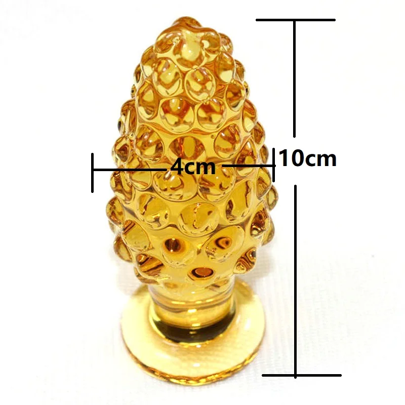 Золотое стекло анальный фаллоимитатор анальная пробка анальные бусы
