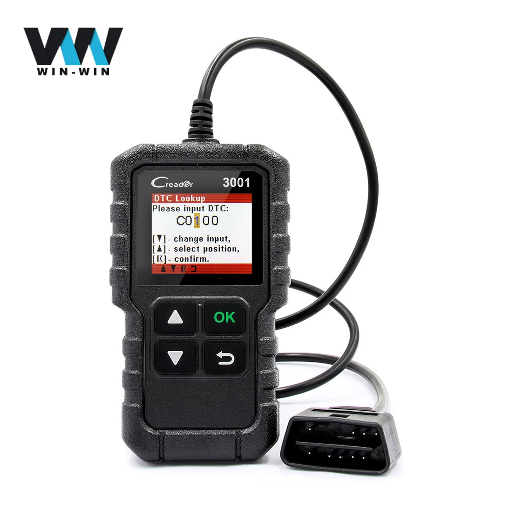 Многоязычный Запуск полный OBD2 код ридер сканер Creader 3001 OBDII/EOBD автомобильный диагностический инструмент CR3001 для 60% код ошибки
