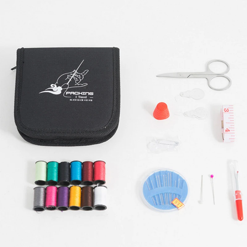Портативные дорожные мини швейные наборы luluhut Сумка с цветной резьба иглы набор