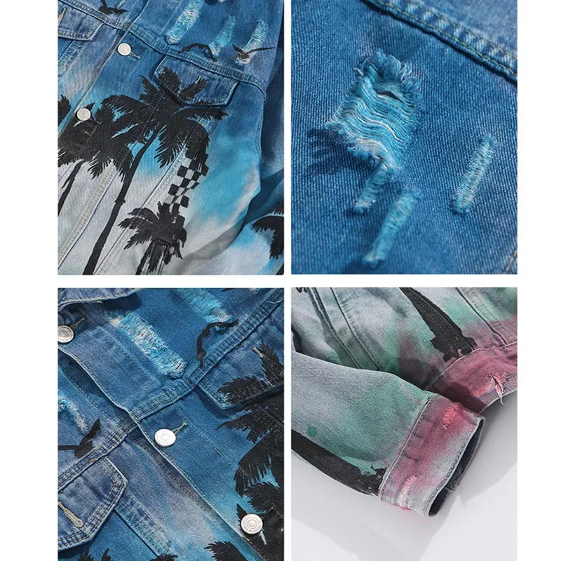 HFNF весенняя и осенняя куртка мужская Ковбойская повседневная Мужская Осенняя