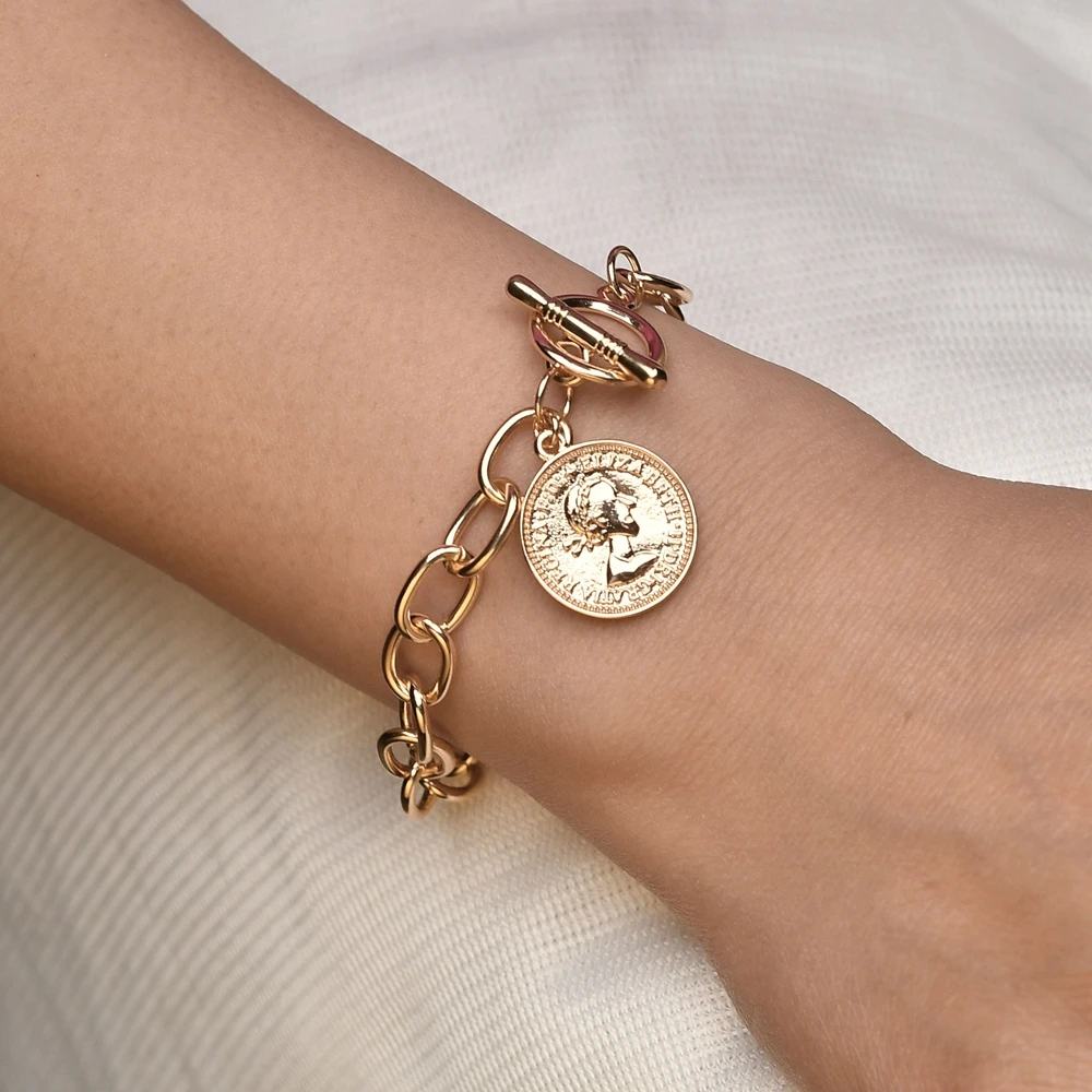 MESTILO 2019 панк Модные женские ювелирные изделия золотого цвета большие цепи камея