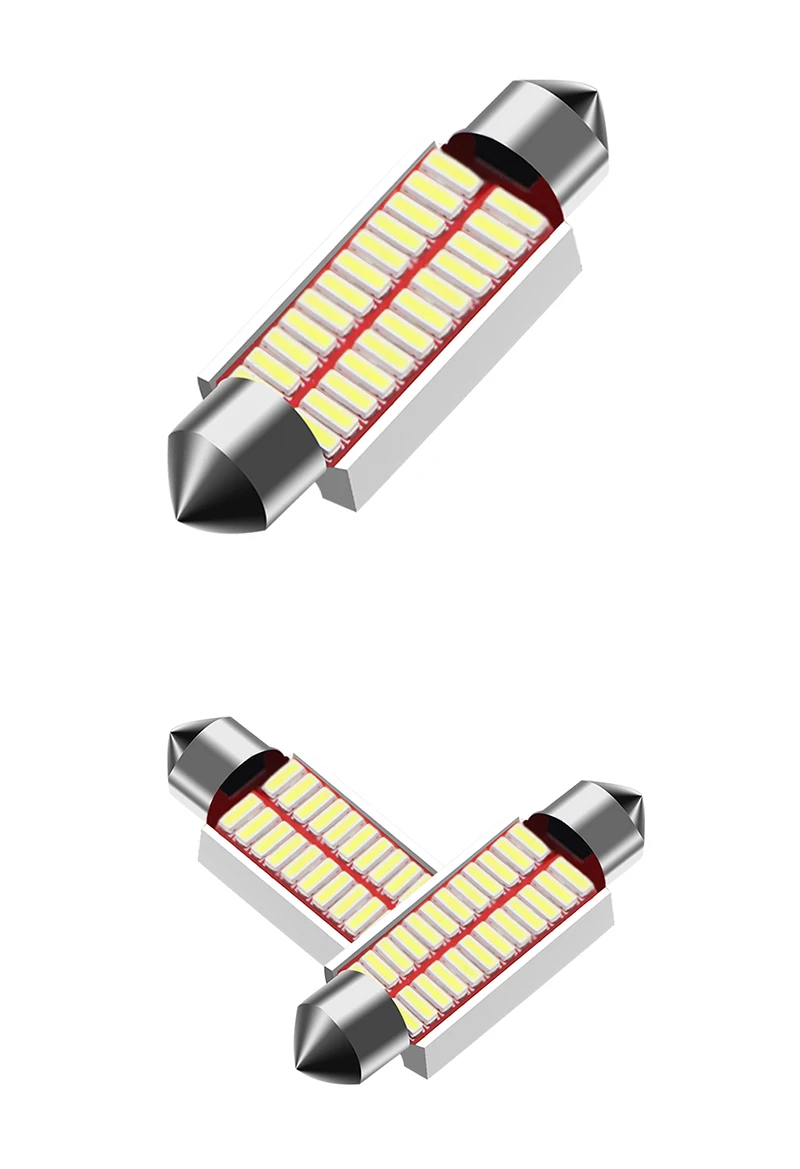 31 мм 36 мм 39 мм 42 мм C5W C10W 4014 SMD СВЕТОДИОДНЫЙ CANBUS без ошибок автомобильный фестонный светильник интерьерные купольные огни автомобильная карта крыша лампа для чтения белая