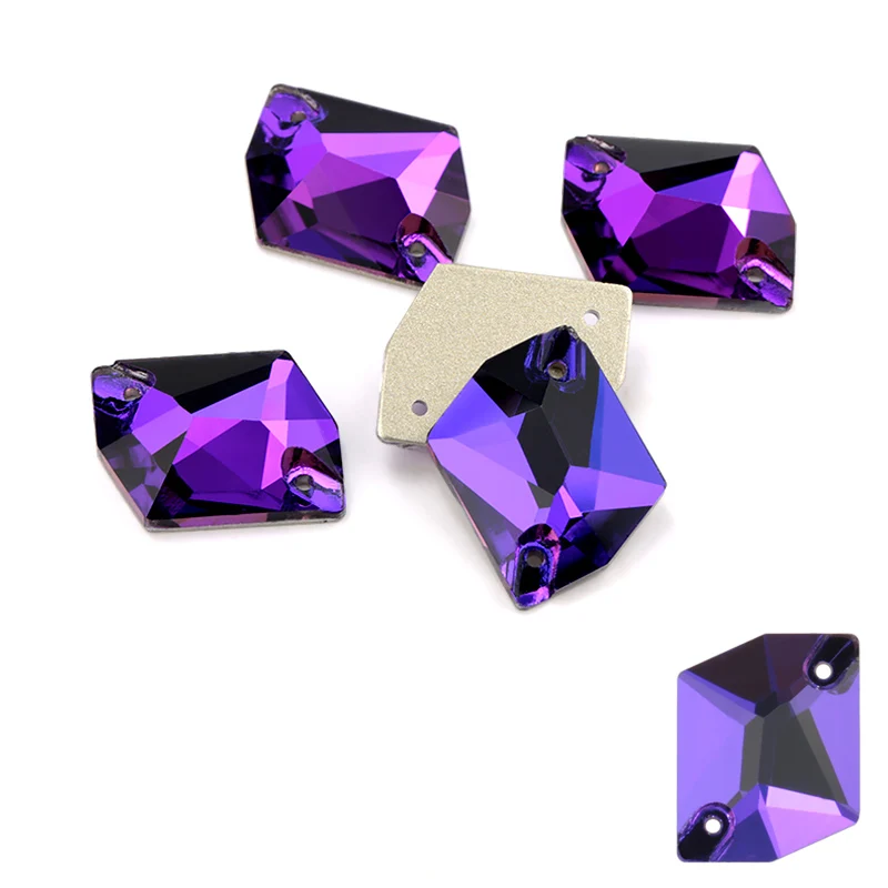 Purple Velvet QIAO AAAAA пришить на камень высокое качество цвет Хрустальные стеклянные стразы для шитья на аксессуары DIY для изготовления одежды - Цвет: Purple Velvet
