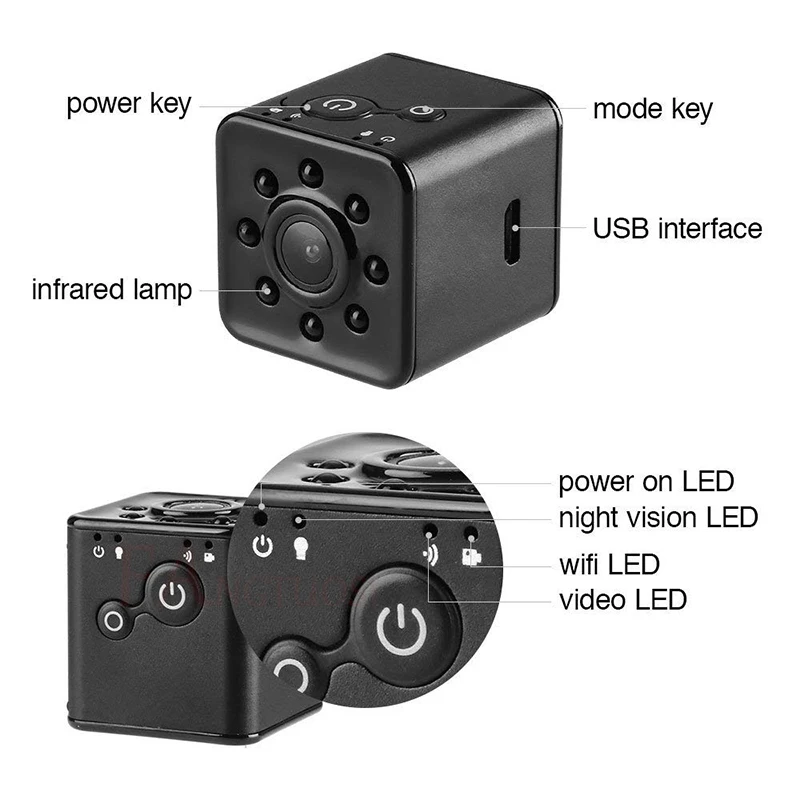 FANGTUOSI SQ13 wifi маленькая мини камера HD 1080P видео датчик ночного видения микро видеокамера DVR регистратор движения видеокамера SQ 13