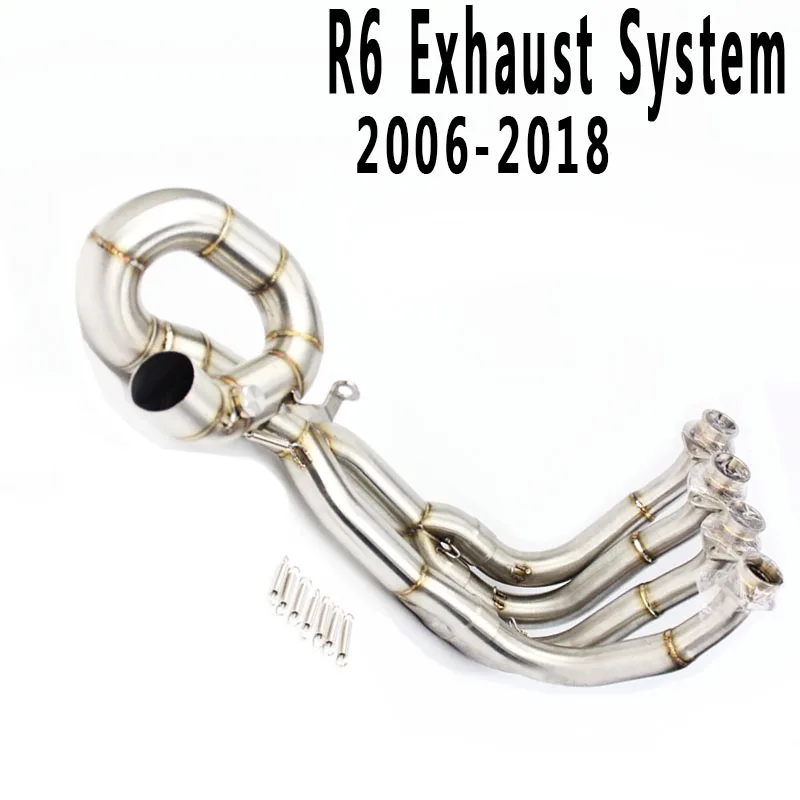 YZF-R6 51 мм ссылка труба глушителя Системы для R6 2006-2009 2010 2011 2012 2013 спереди коллекторная труба