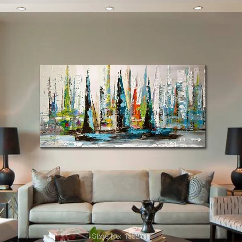 Холщовая живопись настенные картины для гостиной домашний декор каудры Декор