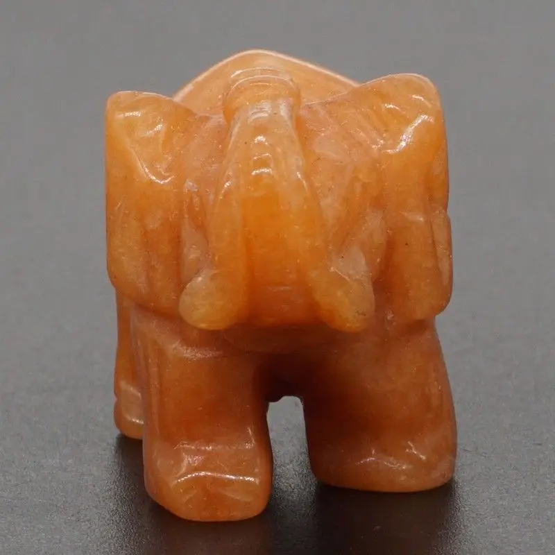 Фигурки слонов из натурального камня красного цвета декоративная статуэтка для