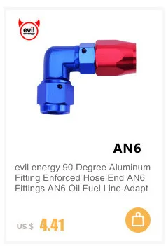 Evil energy AN10 усиленные концевые фитинги для шланга 90 градусов, алюминиевый фитинг для масляного топливного шланга, адаптер для масляного охладителя, комплект