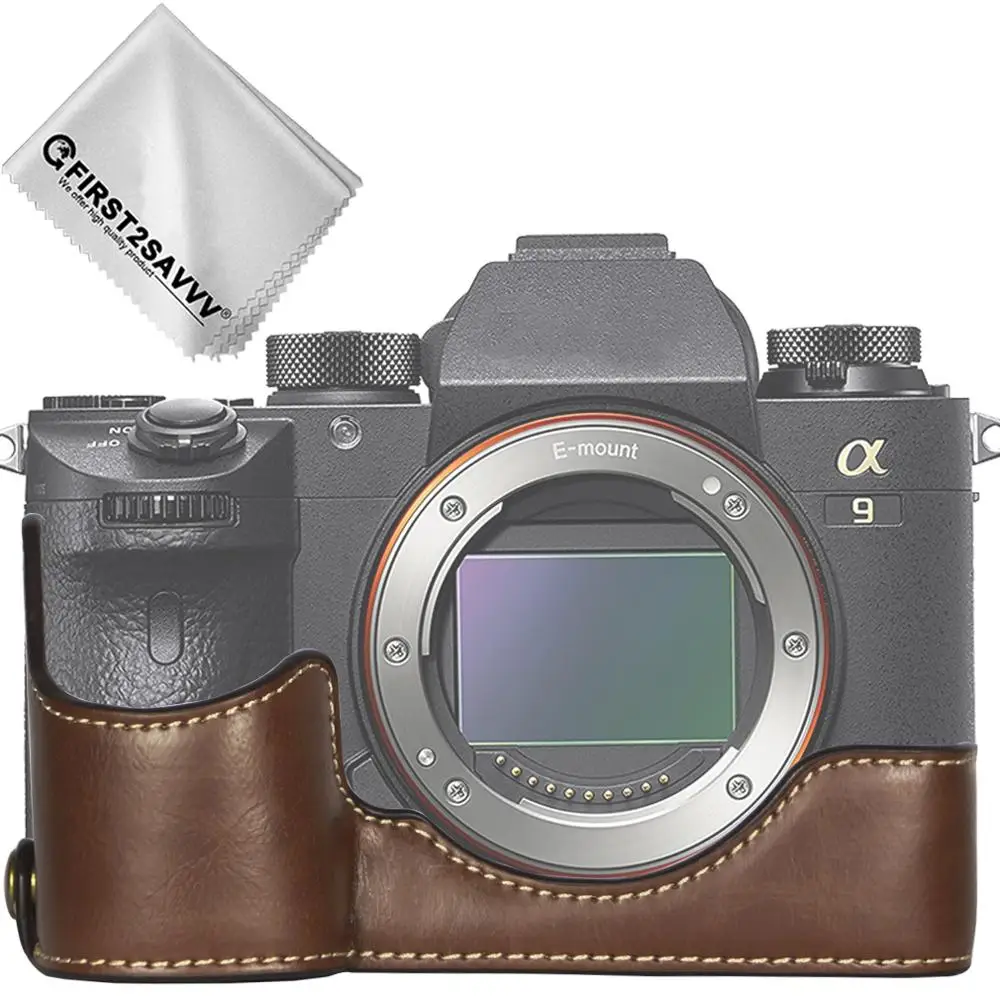 Hlaf тела из искусственной кожи Половина Камера сумка чехол базы для sony ILCE9 Alpha A9 A7R