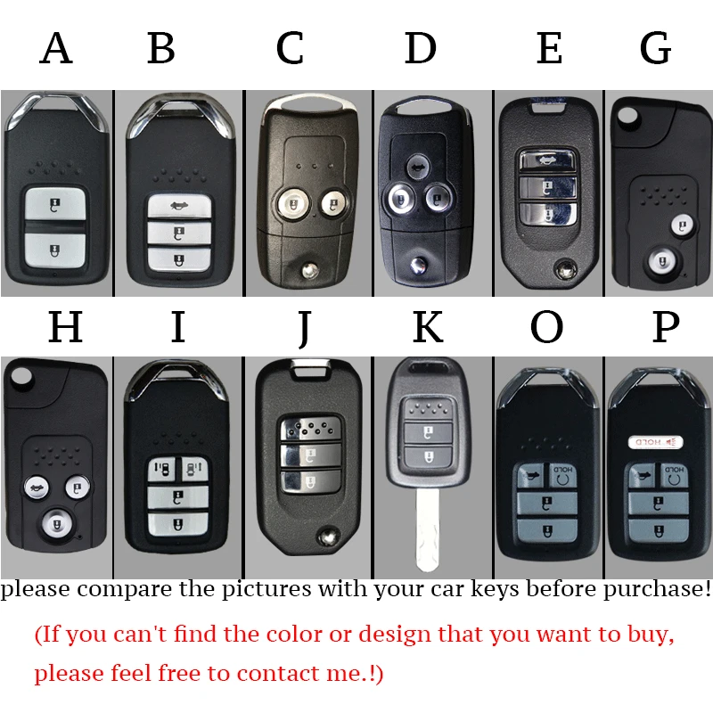 

Leather Car Key Cover Case For Honda Civic Accord Pcx City Spirior With Keychain Key Cover Accessories