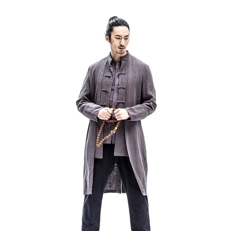 Традиционная китайская одежда для мужчин костюм с воротником стойкой Восточная