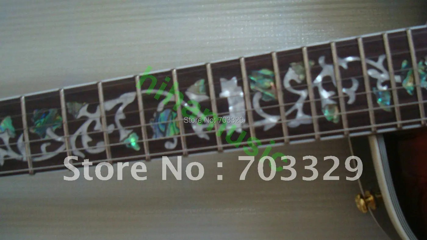 Новый custom shop Малый Джаз гитары VS Винтаж sunburst F отверстие Пламя Топ палисандр гриф