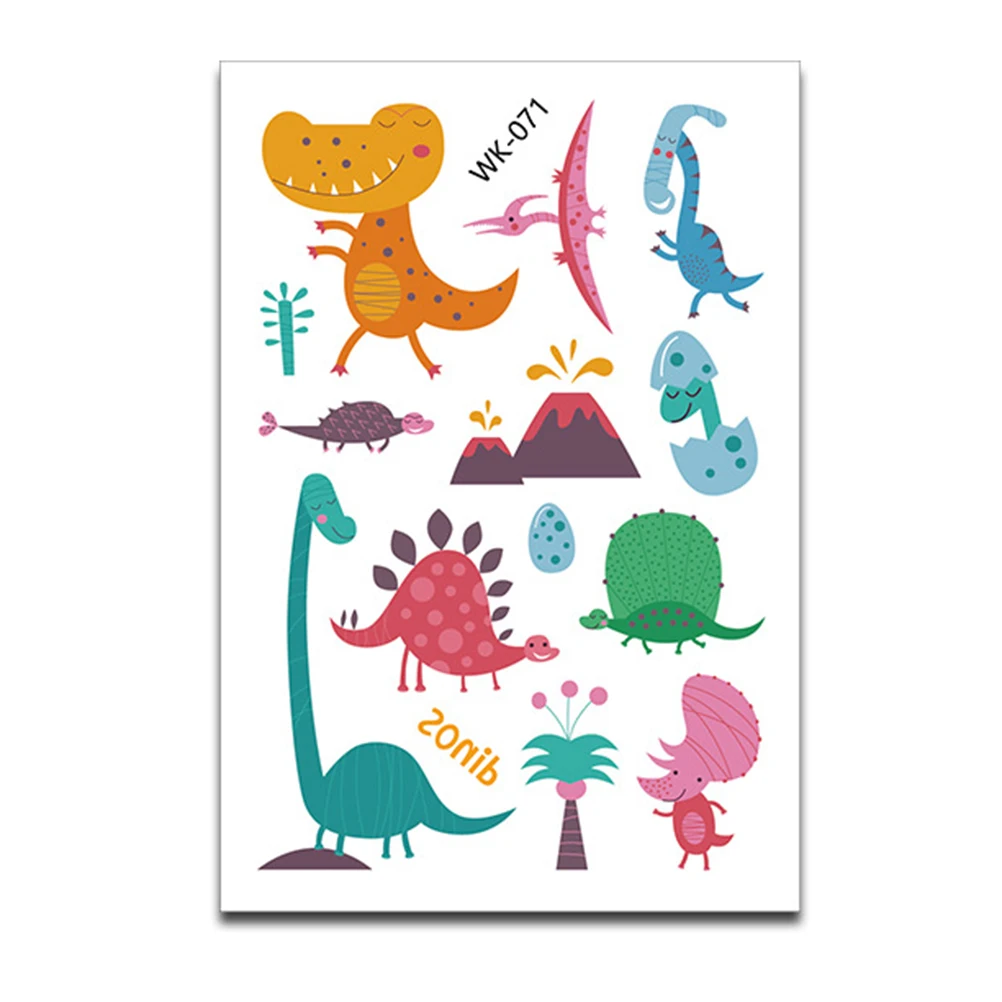 10 листов Животные узоры временные милые Водонепроницаемый татуировки Стикеры