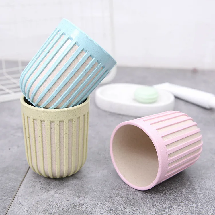 1 PCS Portable Straw Wheat Plastic Drinking water Cup creative toothbrush cup 4 Colors for bathroom | Дом и сад
