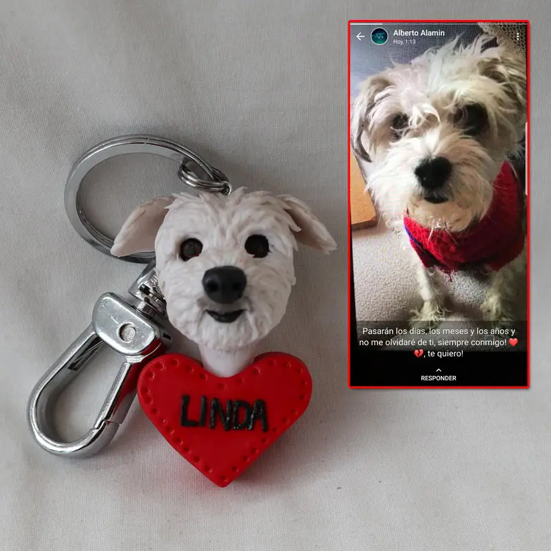 Кукла из полимерной глины на заказ для домашних животных цепочка ключей день