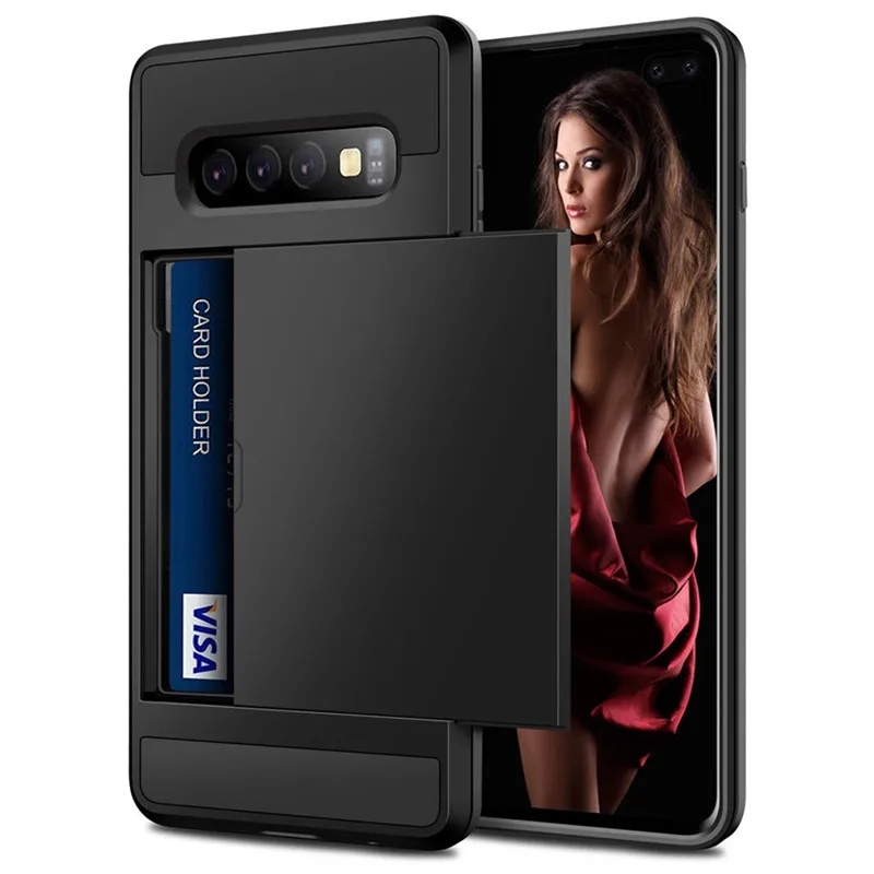 Роскошный чехол кошелек с отделениями для карт Samsung Galaxy S8 S9 S10 Plus S10e S7