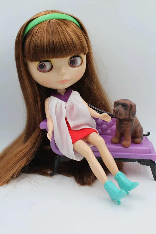 Бесплатная доставка Топ Скидка 4 вида цветов большие глаза DIY Обнаженная кукла Blyth