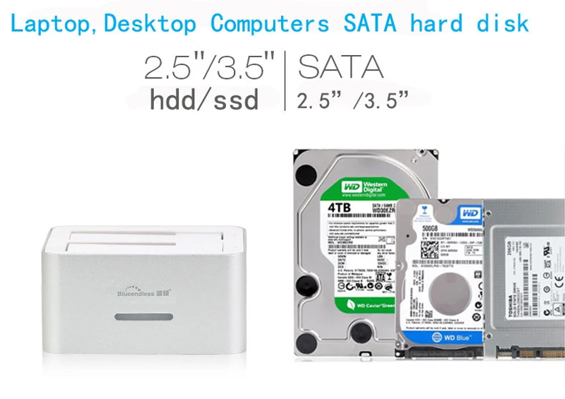2-портный Dual bay док-станция для жесткого диска sata USB 3,0 6 ТБ за игровой костюм 2," 3,5" hdd док-станция с клон, Дубликатор функция