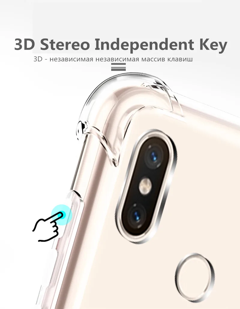 Luxury Shockproof Case for Xiaomi Mi 9 8 SE lite Mi8 soft Silicone on Redmi Note 5 6 pro 7 6a case Clear protection Phone Cover |