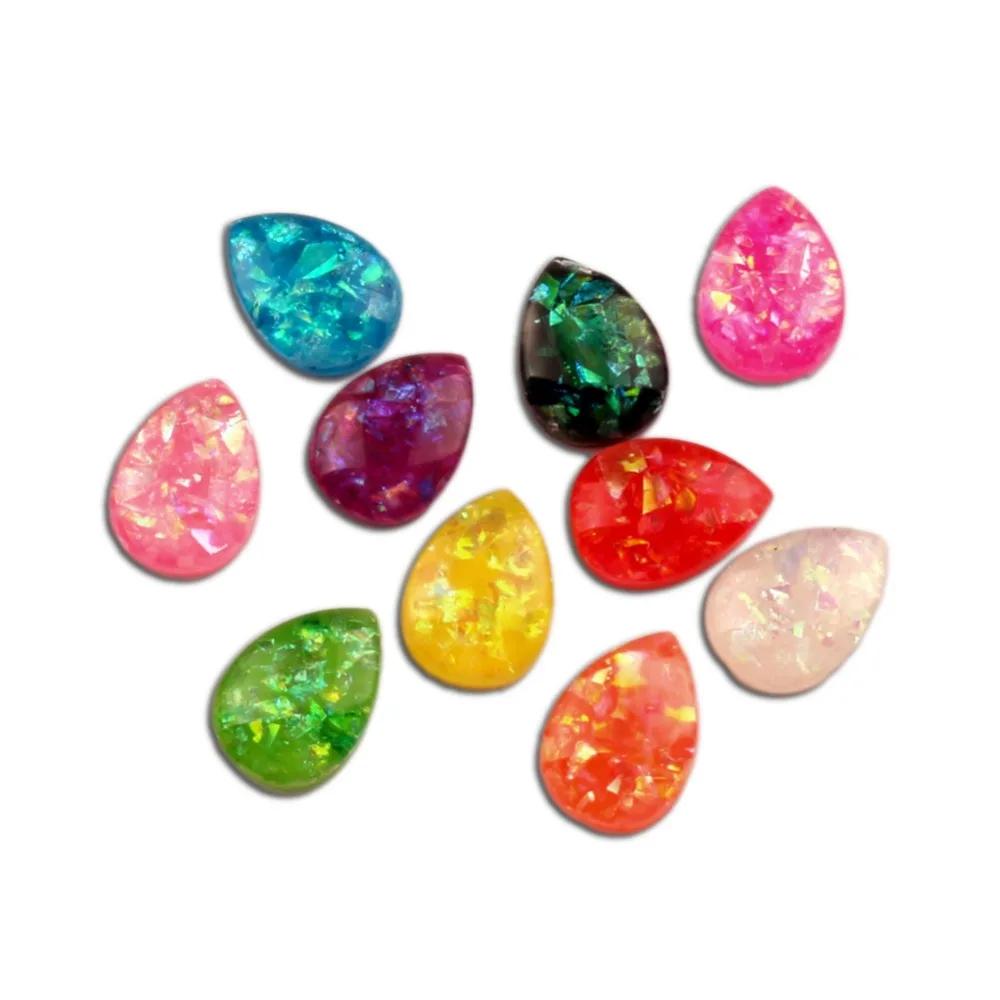 100 шт. смешанные полимерные бусины с подвеской плоским основанием кабошон для