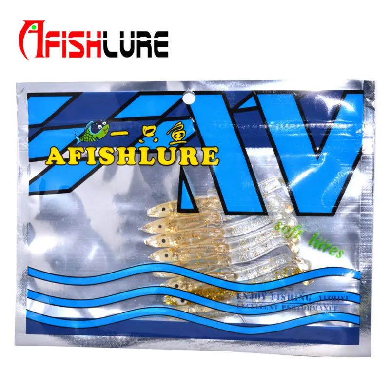 Afishlure, AR-26-65mm, искусственный морской угрь, 65 мм, Т-образный хвост, искусственная приманка, Мягкая приманка, ложная приманка, много цветов на выбор, 16 шт./лот