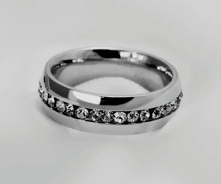 Удобные серебряные обручальные кольца 6 мм для мужчин и женщин из нержавеющей