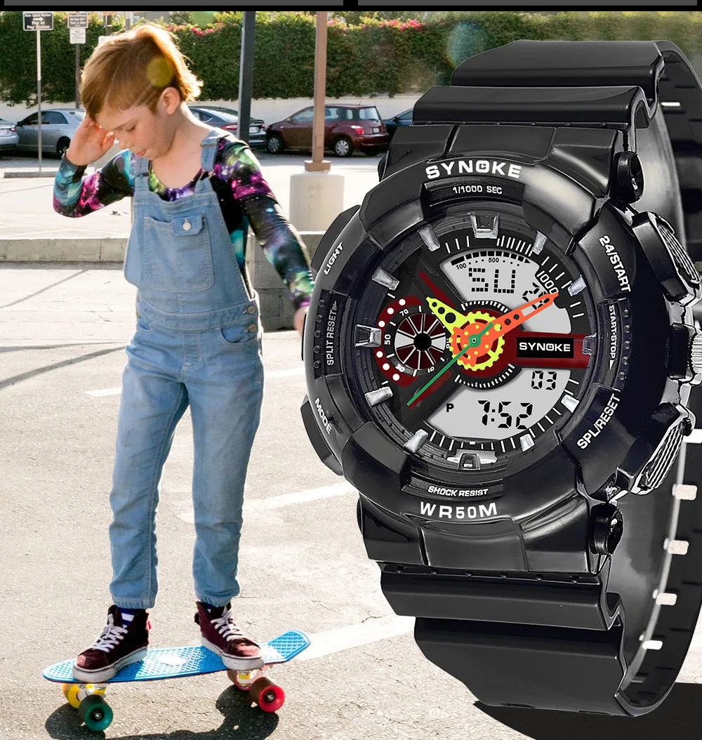 Смарт часы Дети светодиодные цифровые наручные дети мальчики девочки студентов