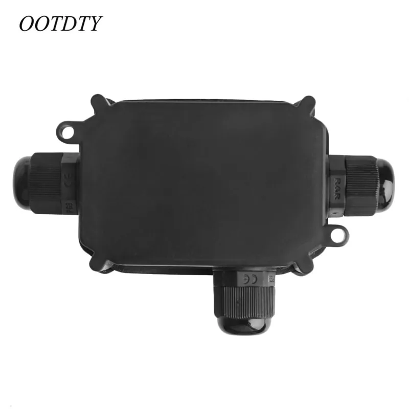 OOTDTY Водонепроницаемый черный IP66 пластиковый кабельный провод разъем сальник