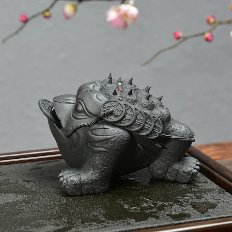 Новый год 1 шт. фиолетовая глина талисман Чай Аксессуары для домашних животных