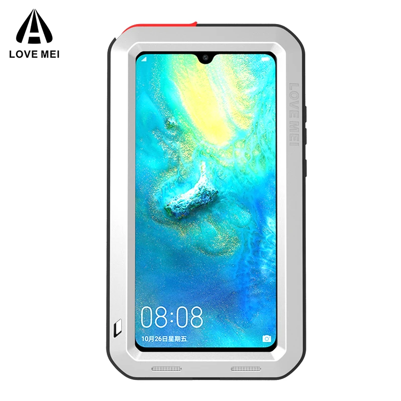 Для huawei mate 20 Оригинал Lovemei алюминиевый металл + стекло Gorilla glass ударопрочный