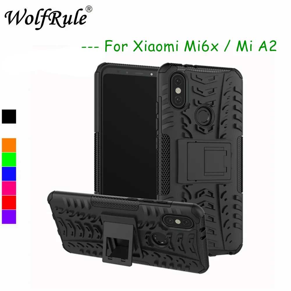 Чехол для телефона wolfrole Xiaomi Mi 6x двухслойный защитный чехол задней панели a2 Mi6x Fundas