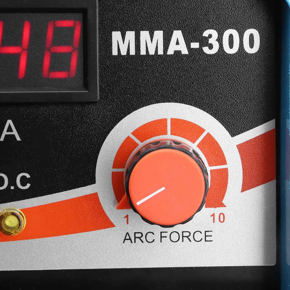 MMA-300G портативный сварочный аппарат постоянного тока 220 В 25A-300A полуавтоматический инвертор ЖК-цифровой дисплей паяльный инструмент