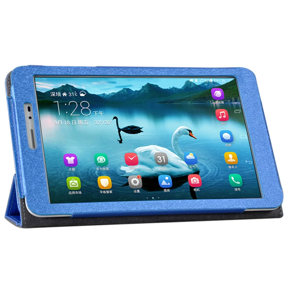 Чехол для huawei MediaPad T1 8 0 S8 701U 701W 821W 823L с шёлковым рисунком Складная подставка чехол