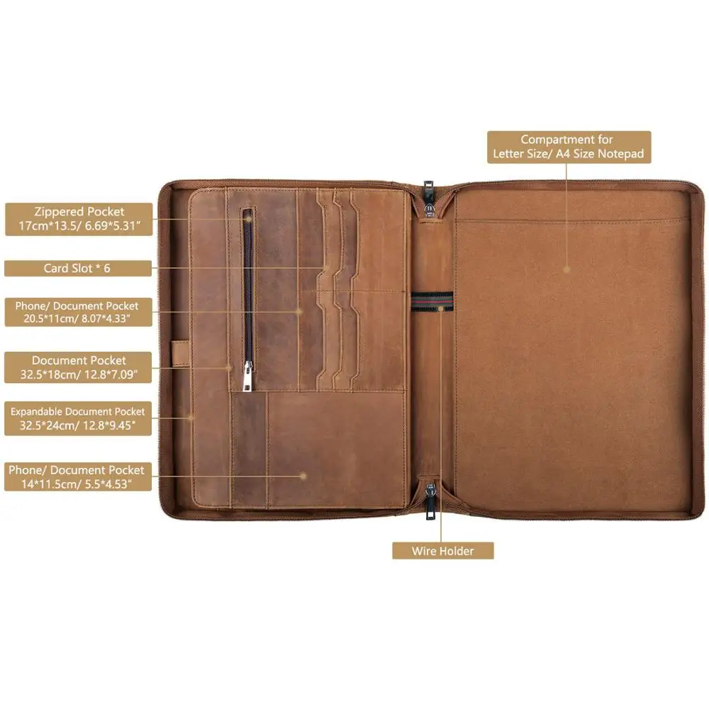 Кожаный портфель ручной работы в стиле ретро папка формата А4 индивидуальный