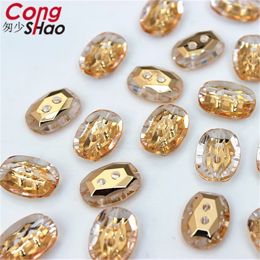 Овальные камни и кристаллы Cong Shao 200 шт. 10*13 мм акриловая Стразы с плоским
