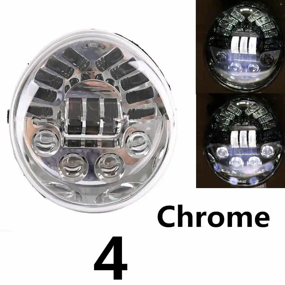 4 DRL chrome Хромированный черный V-Rod светодиодный ночной стержень для мотоцикла с белыми ангельскими глазами для Harley V Rod VRSCF VRSC VRSCR 2002 - Цвет: 4 DRL chrome