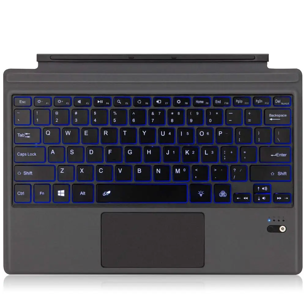 black-backlit Беспроводная bluetooth-клавиатура с подсветкой для microsoft Surface Pro 6 Pro 5 Pro 4 Pro 3, Bluetooth клавиатура для планшета - Цвет: black-backlit