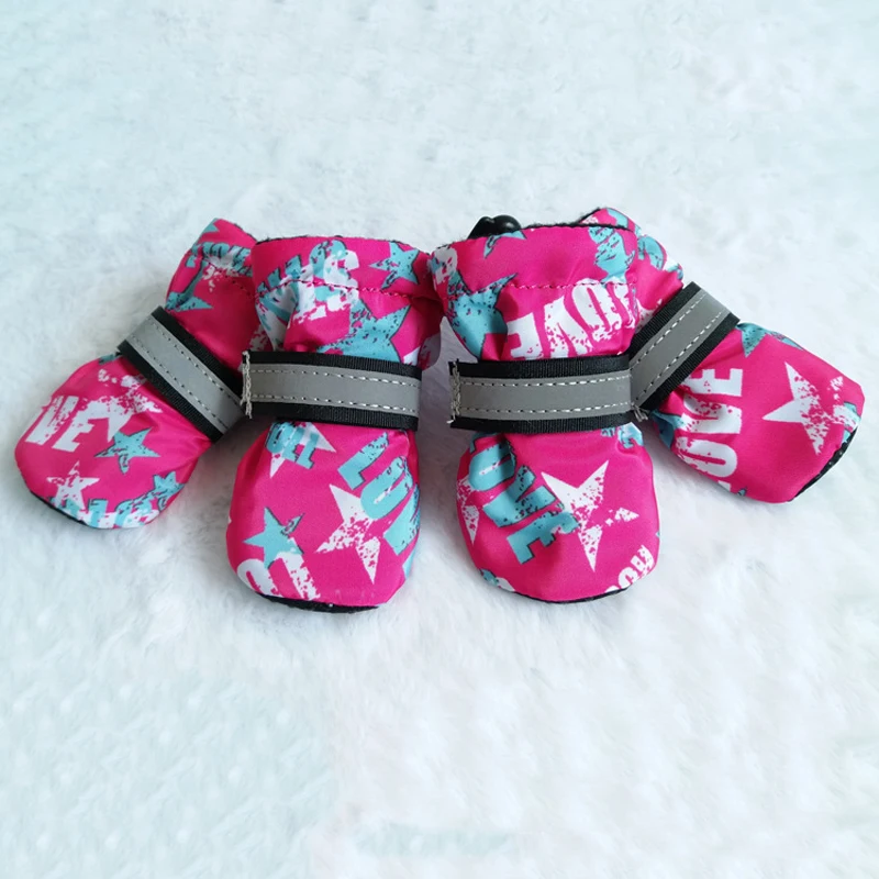 Водонепроницаемая обувь для маленьких собак теплые ботинки хлопковая Обувь