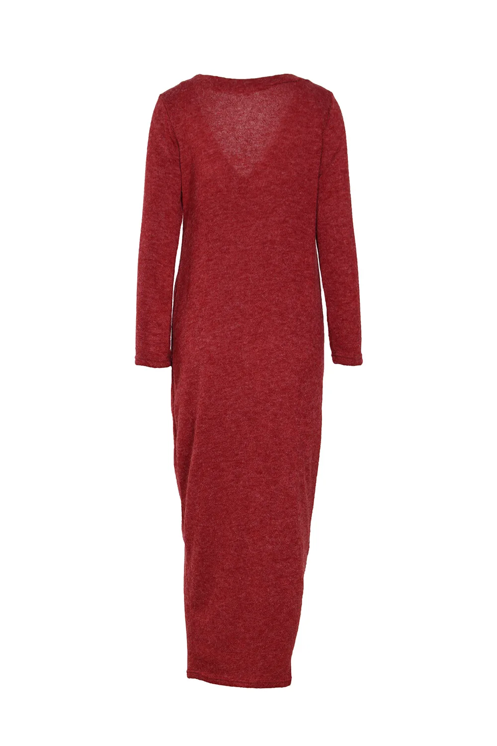 Свободный вязаный свитер Женский пуловер с V образным вырезом Осень зима 2018